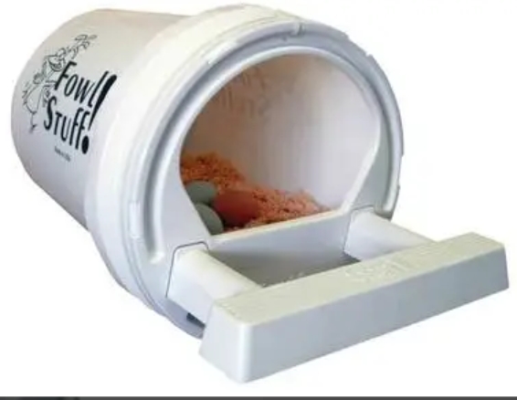 White Cover & Perch – Original Nest Box Cover by Fowl Stuff™ 1 White Cover & Perch – Original Nest Box Cover by Fowl Stuff™