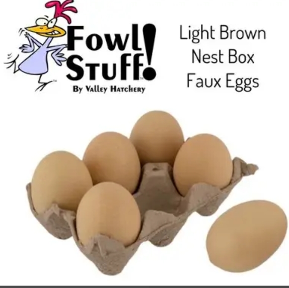 Nest Box Faux Eggs (3 Pack) 1 Nest Box Faux Eggs (3 Pack)
